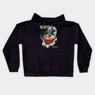 Kawaii Sushi Dragon Roll Japanese Ramen Anime And Manga Kids Hoodie